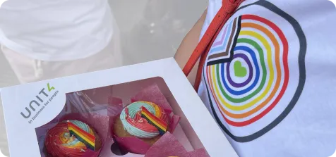 Pride cakes and t-shirt
