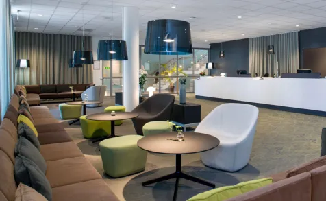 A modern looking office space