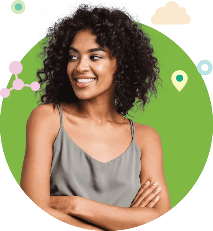 Women smiling