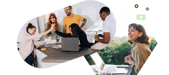 People working