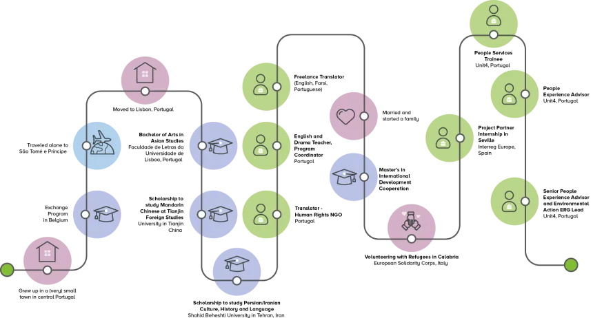 Image showing Flavia's career journey 