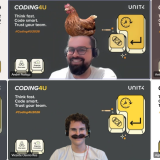 Online meeting between Coding4U members