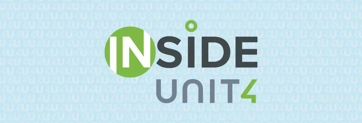 "Inside Unit4" text centered on a blue background