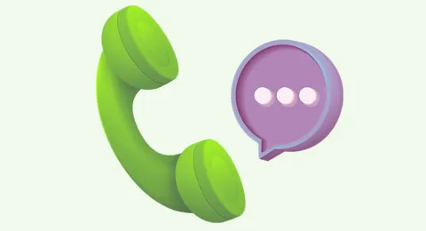Phone and speach bubble icon