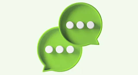 Two speach bubble icons